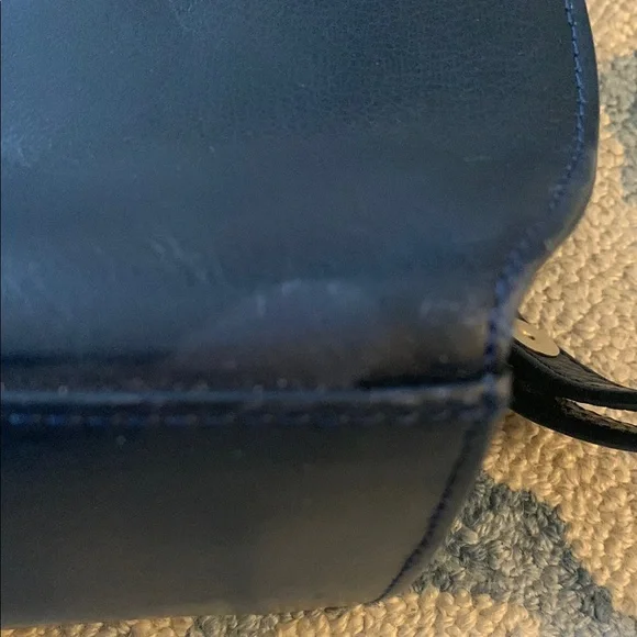 Vintage Pourchet Paris Navy Bag with Structured Design Made in France ๐ซ๐ท - Picture 14 of 15